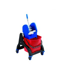 single plastic mop trolley with plastic wringer