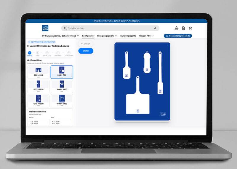 Online-Konfigurator von opti lean
